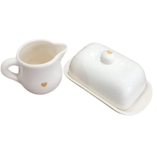 Mantequera y lechera de diseño